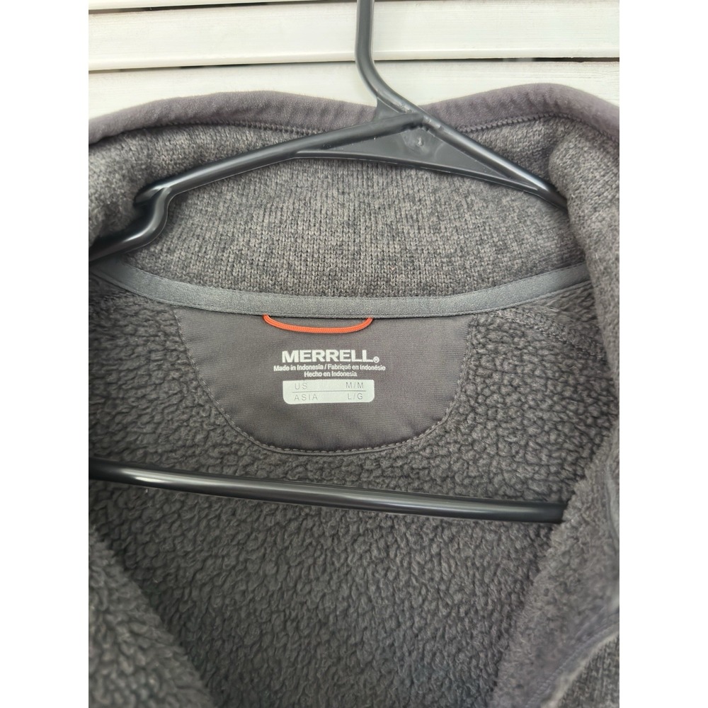 Merrell Women's Medium Gray Full Zip Fleece Jacket Outdoor Hiking Casual Winter - Picture 3 of 5